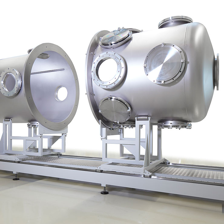 Vakuumkammer / UHV-Kammer in zwei Teilen